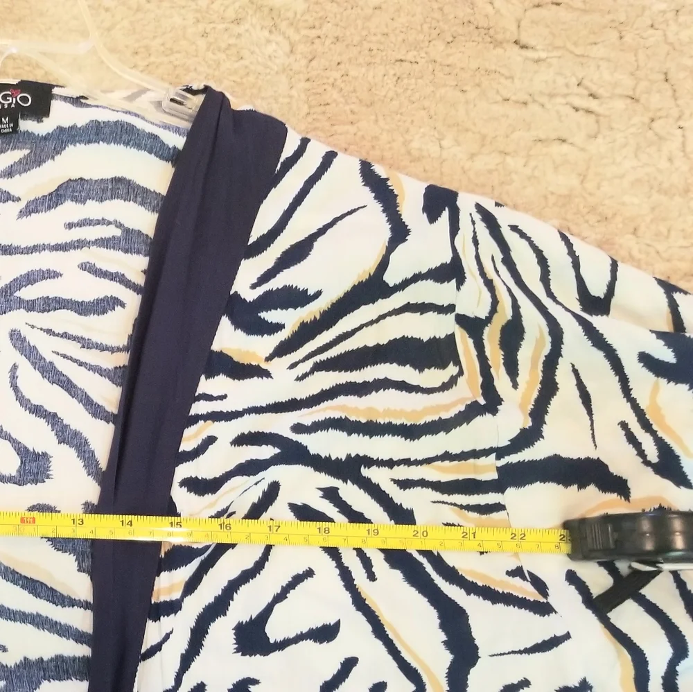 Blue & White Zebra Print Kimono w/Elastic Sleeves - No Reorders. Limited. - Picture 11 of 16